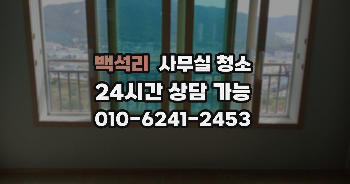 백석리 사무실 청소