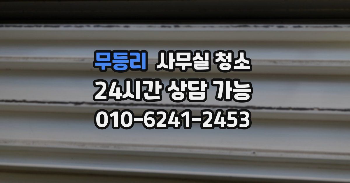 무등리 사무실 청소