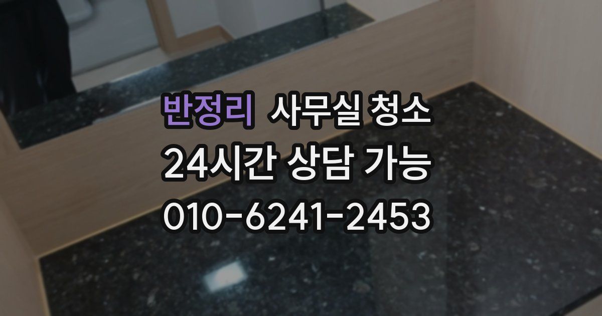 반정리 사무실 청소
