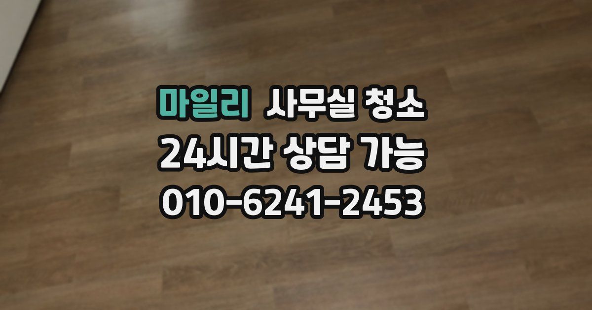 마일리 사무실 청소