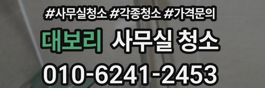 대보리 사무실 청소