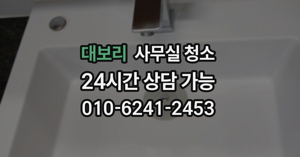 대보리 사무실 청소