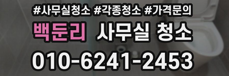 백둔리 사무실 청소
