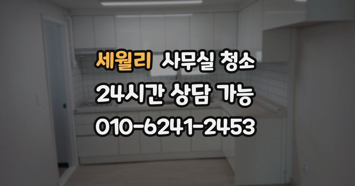 세월리 사무실 청소