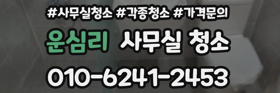 운심리 사무실 청소