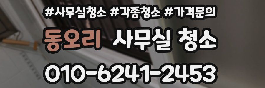 동오리 사무실 청소