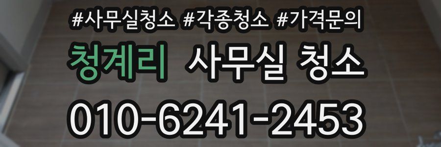 청계리 사무실 청소
