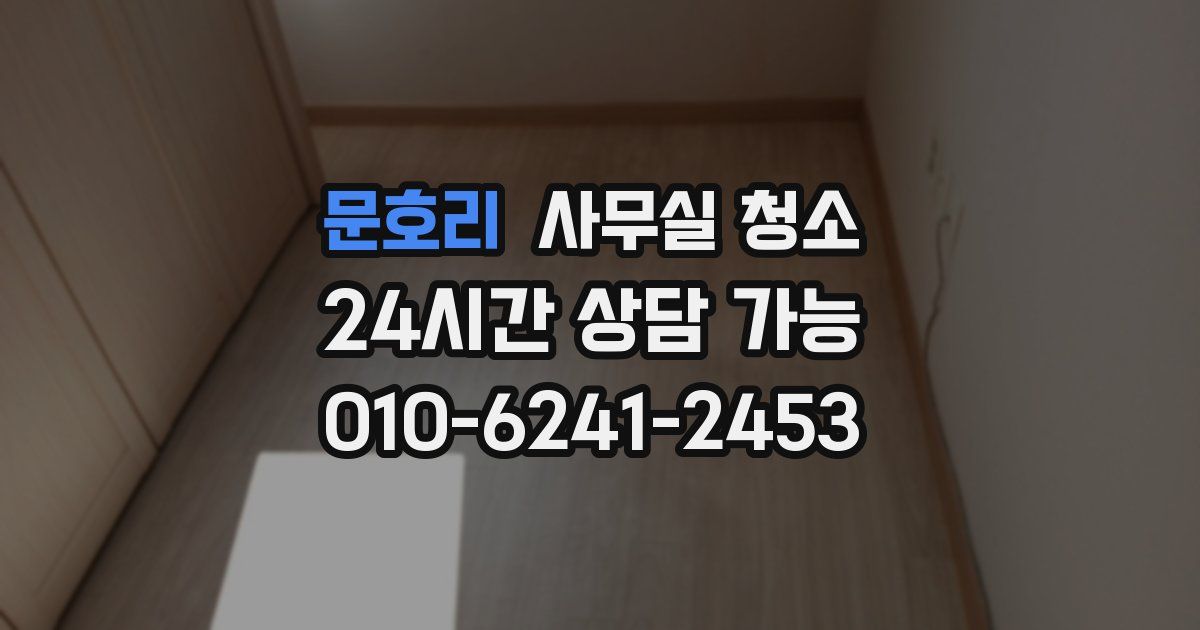문호리 사무실 청소