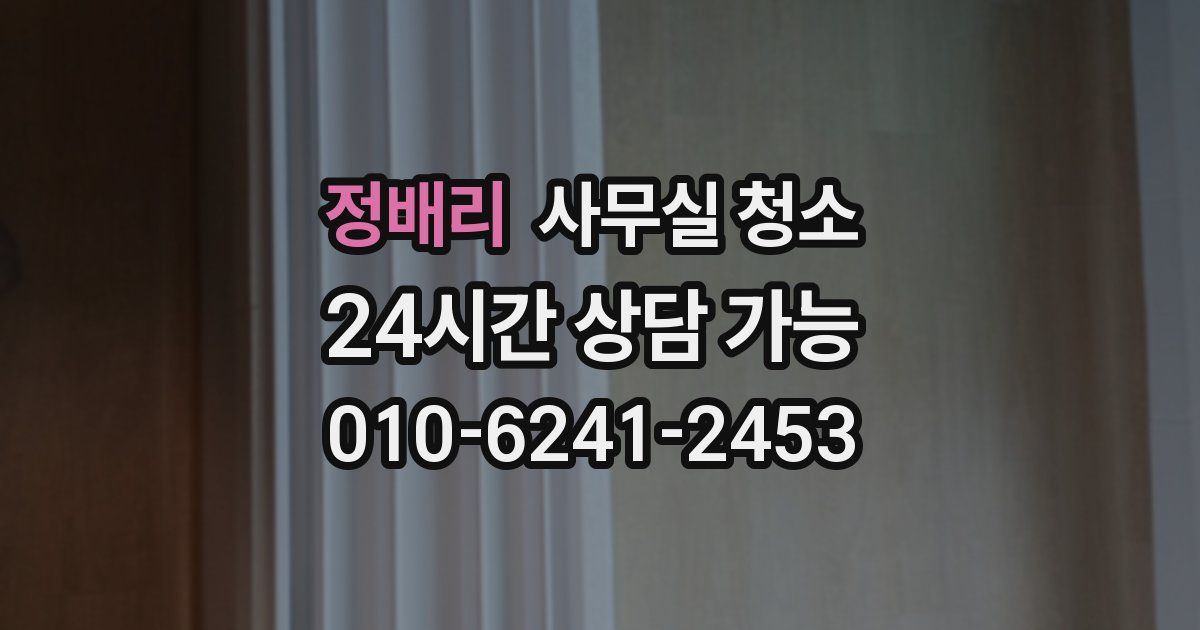 정배리 사무실 청소