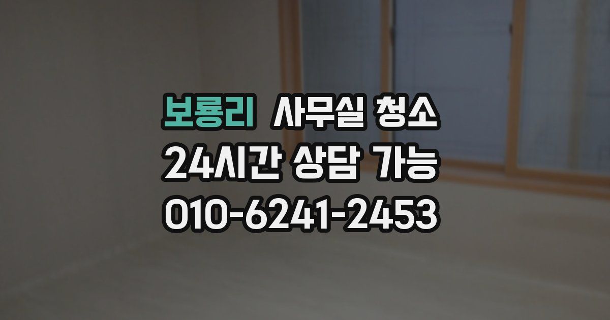 보룡리 사무실 청소