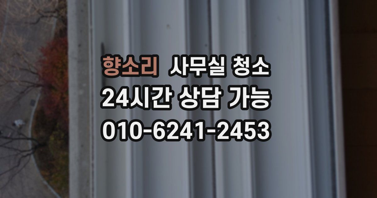향소리 사무실 청소