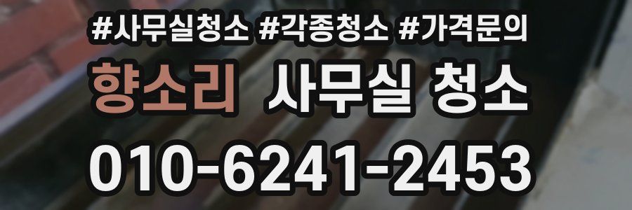 향소리 사무실 청소