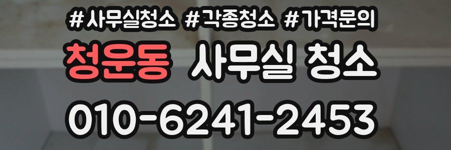 청운동 사무실 청소