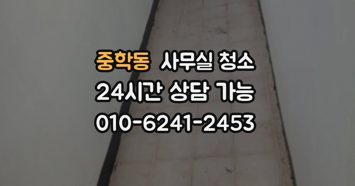 중학동 사무실 청소