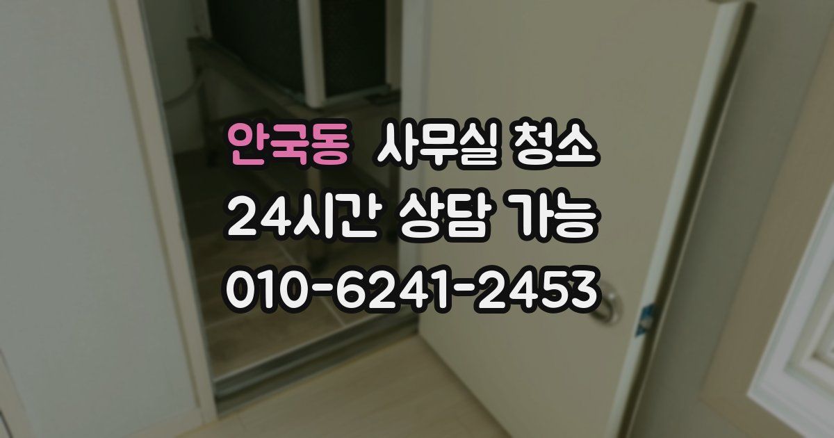 안국동 사무실 청소