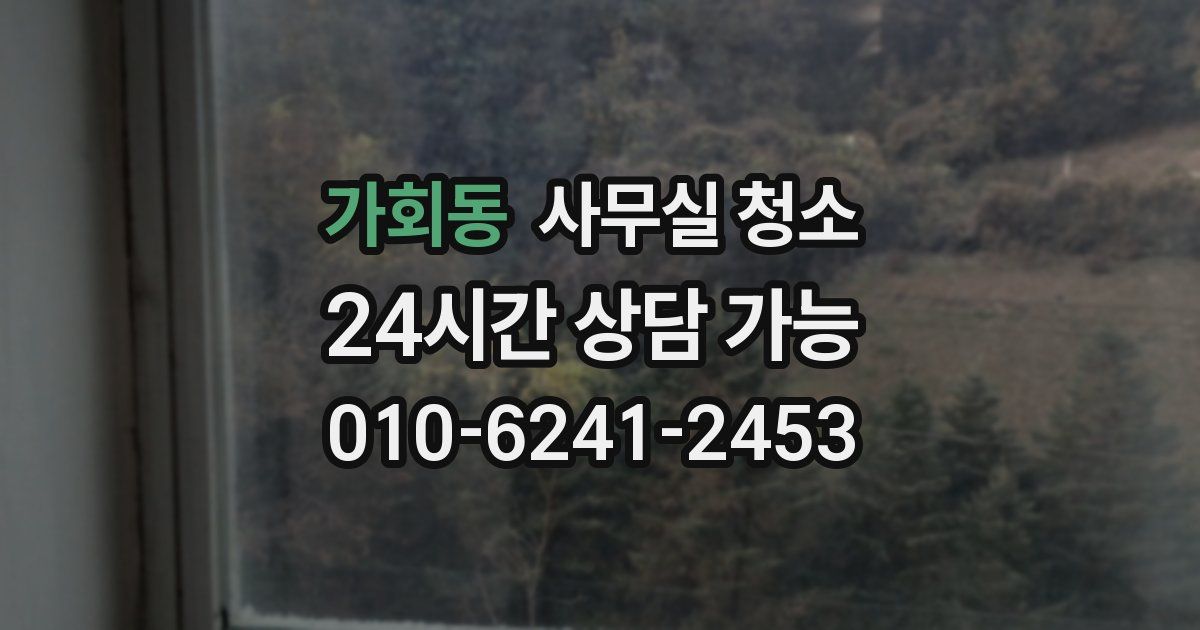 가회동 사무실 청소