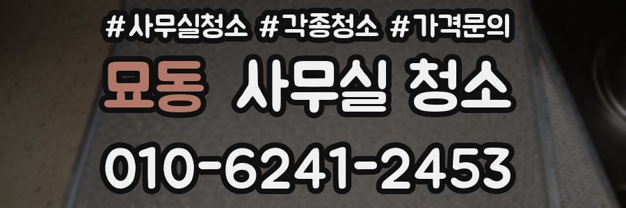 묘동 사무실 청소