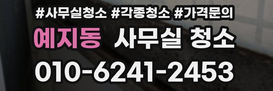 예지동 사무실 청소
