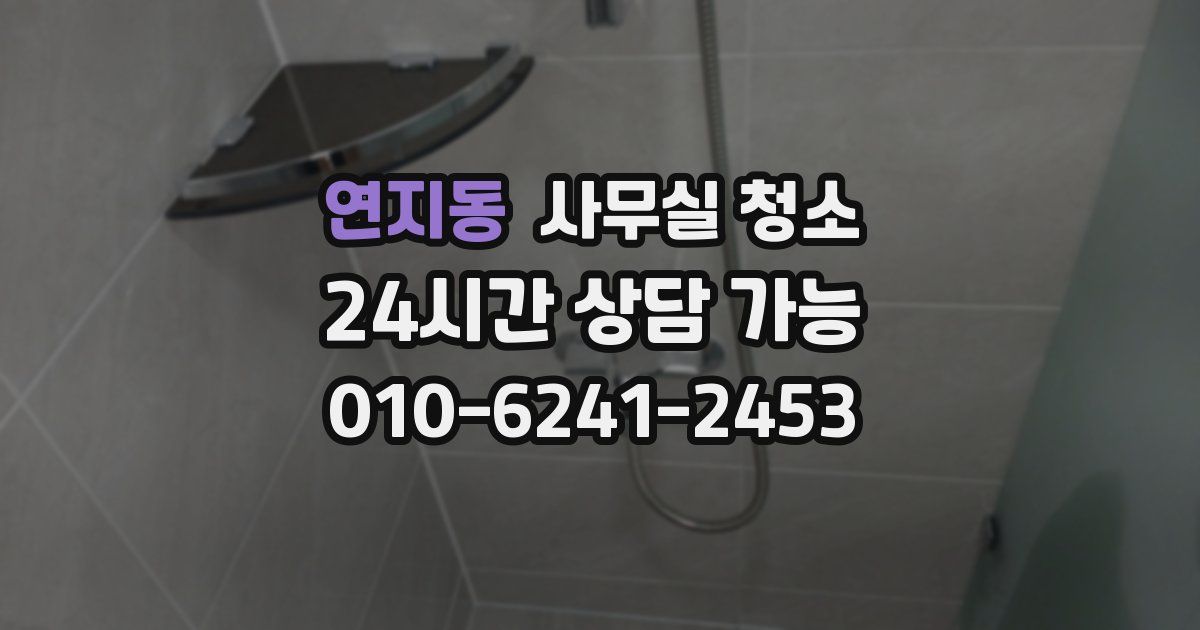 연지동 사무실 청소