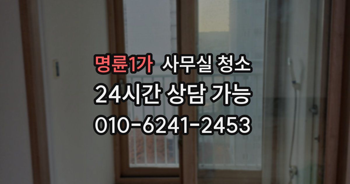 명륜1가 사무실 청소