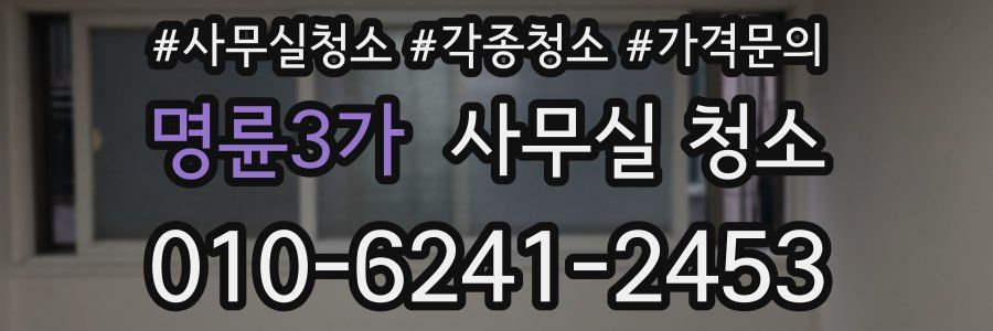 명륜3가 사무실 청소