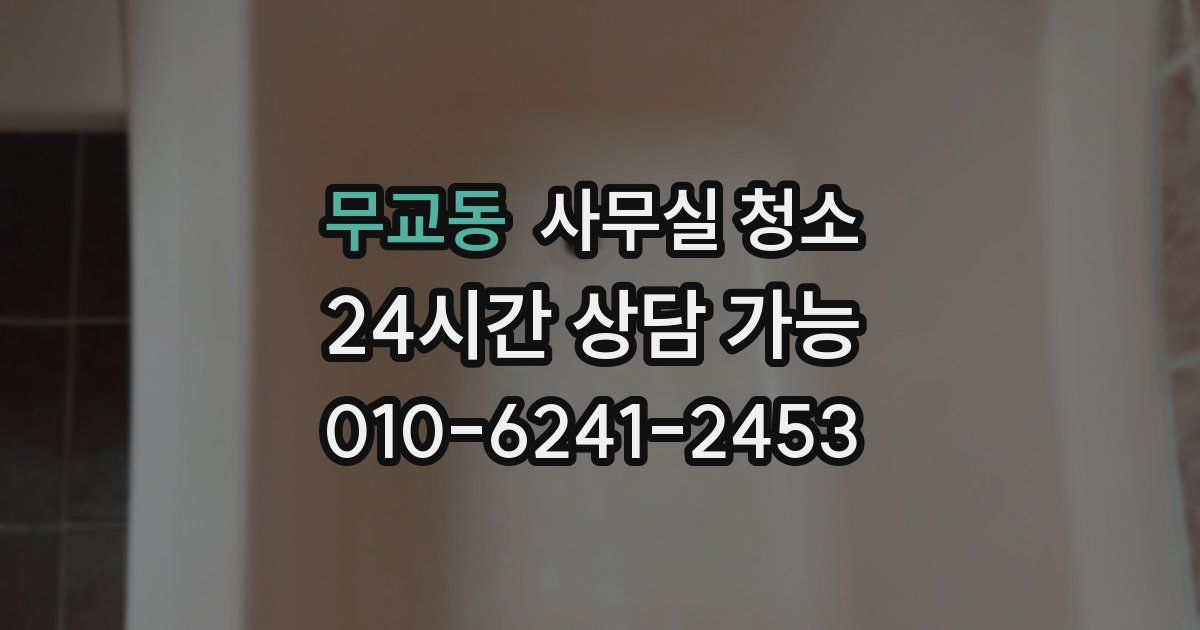 무교동 사무실 청소