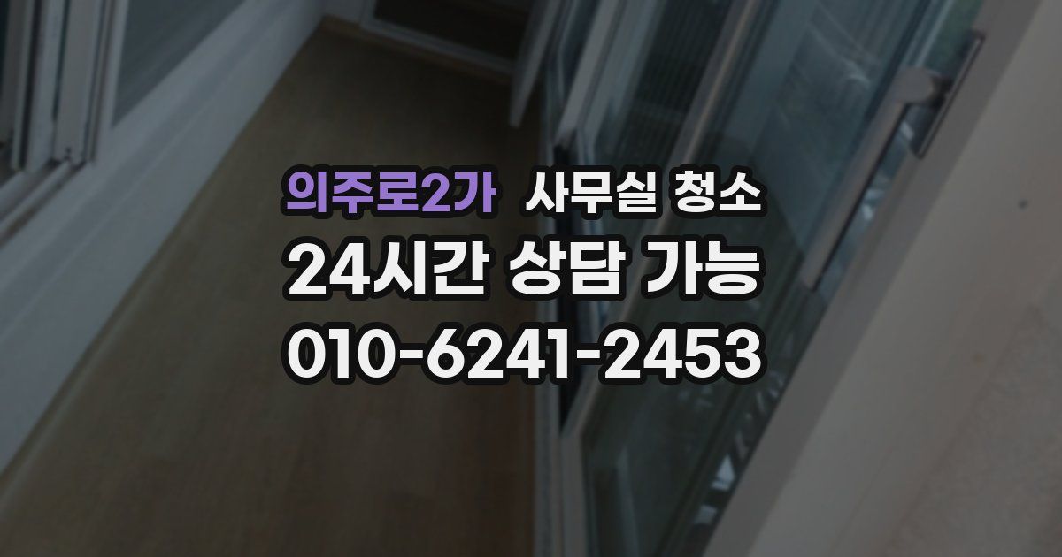 의주로2가 사무실 청소