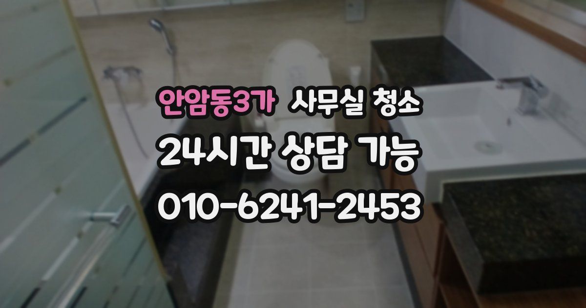 안암동3가 사무실 청소