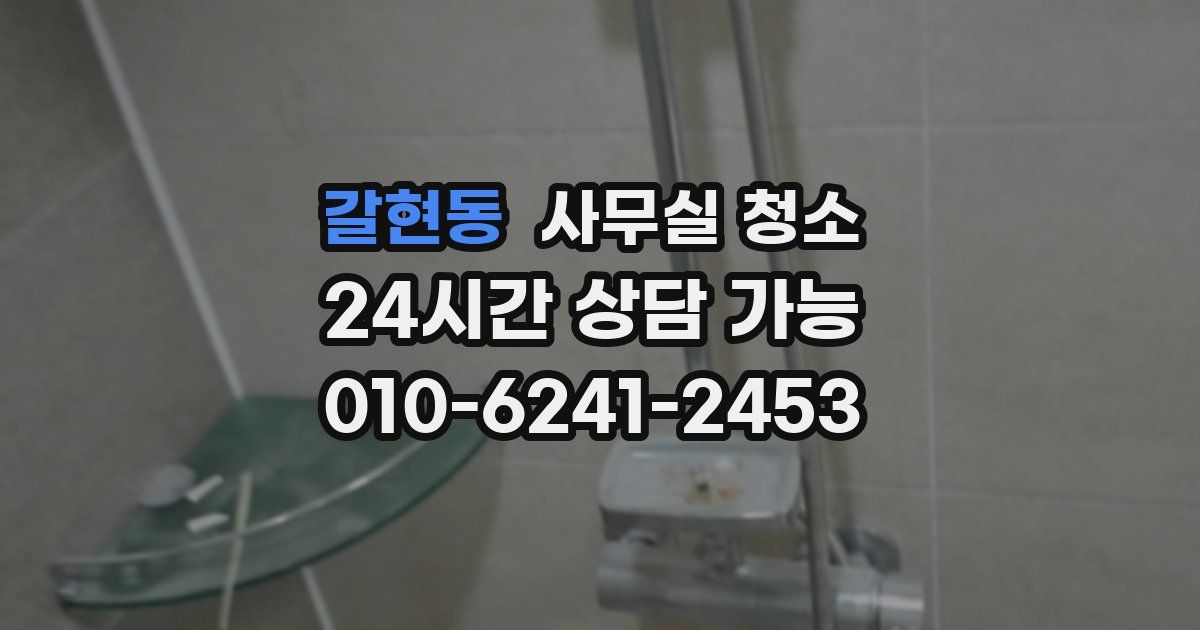 갈현동 사무실 청소
