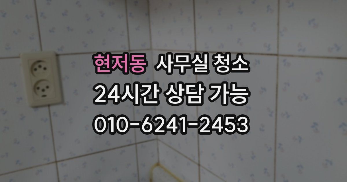 현저동 사무실 청소