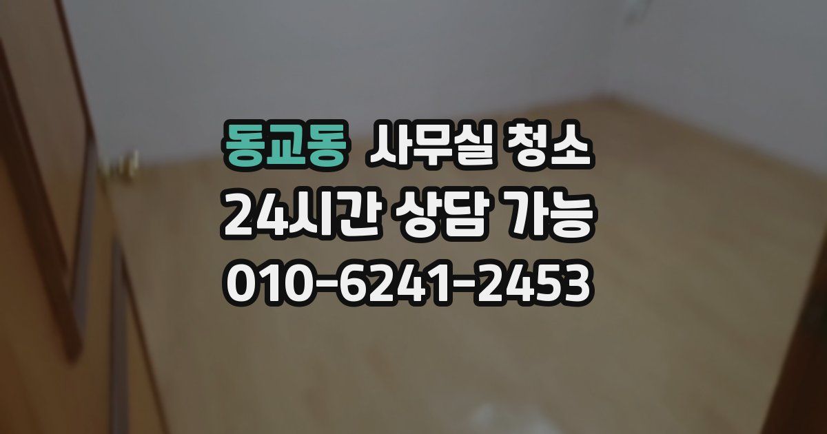 동교동 사무실 청소