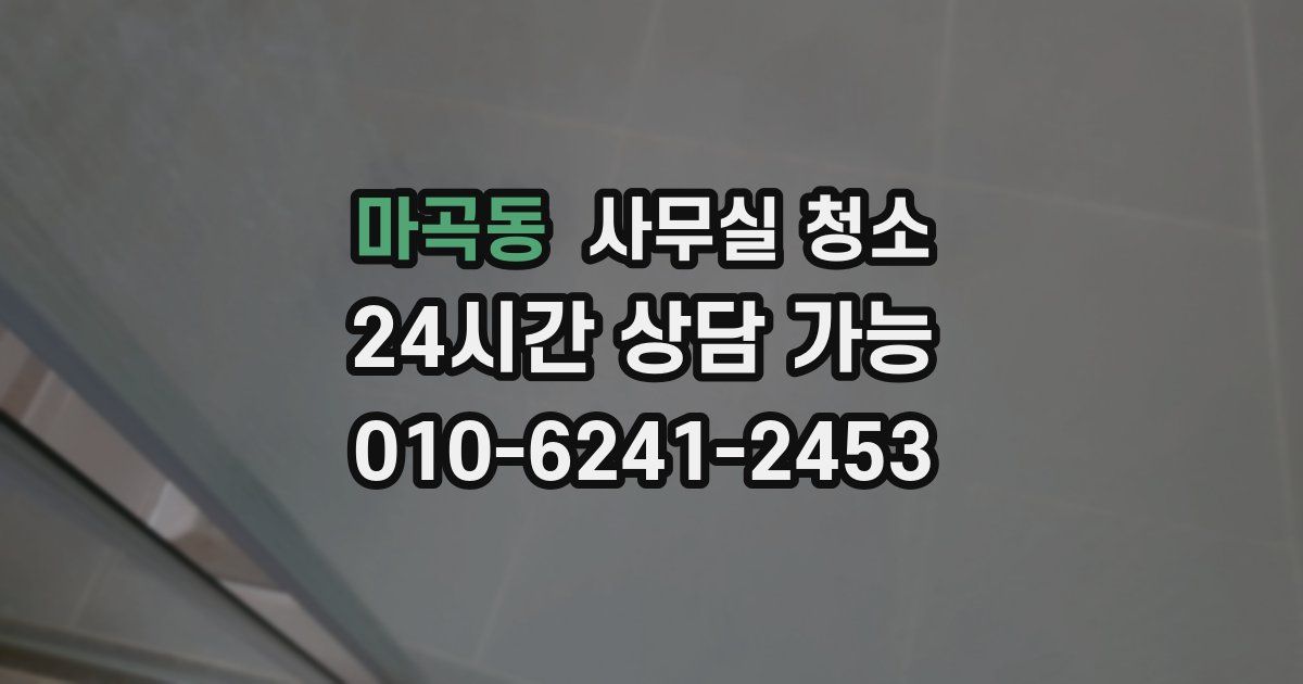 마곡동 사무실 청소