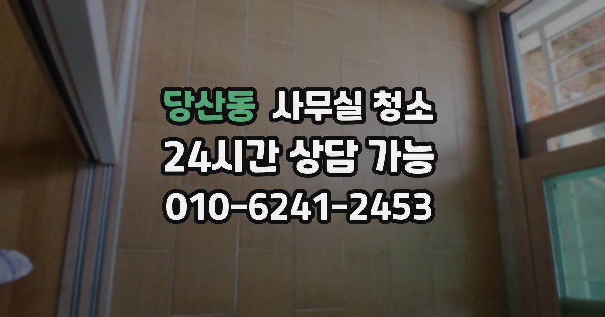 당산동 사무실 청소