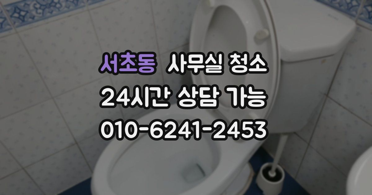 서초동 사무실 청소