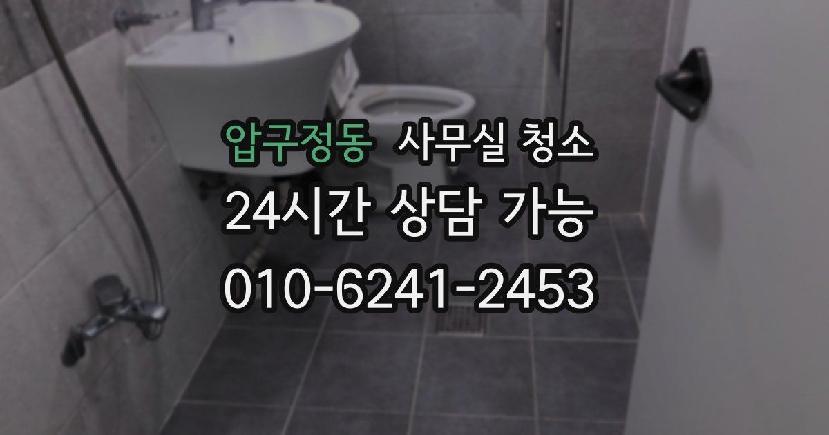 압구정동 사무실 청소