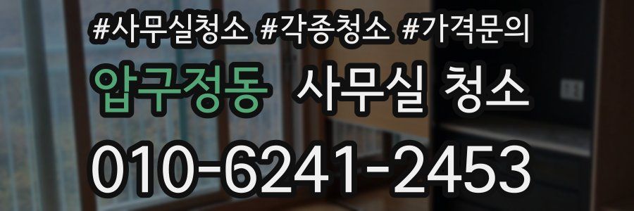 압구정동 사무실 청소