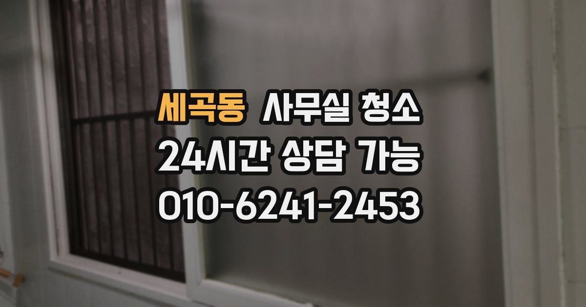 세곡동 사무실 청소