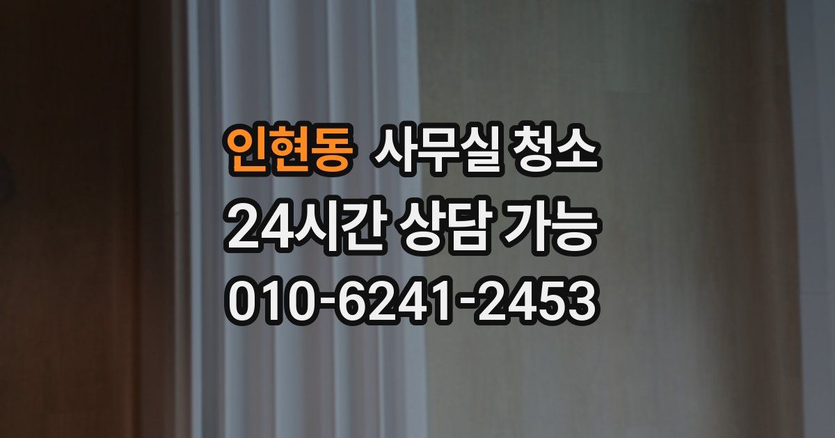 인현동 사무실 청소