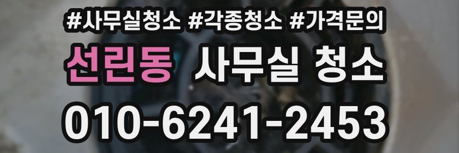 선린동 사무실 청소