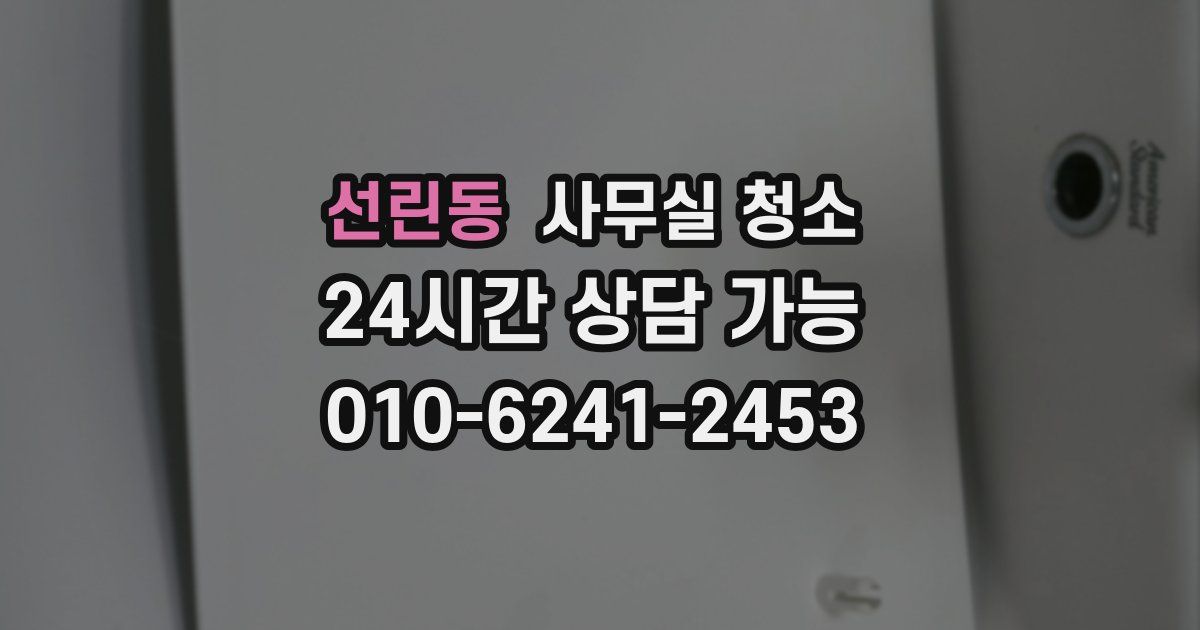 선린동 사무실 청소