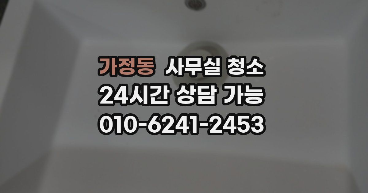 가정동 사무실 청소