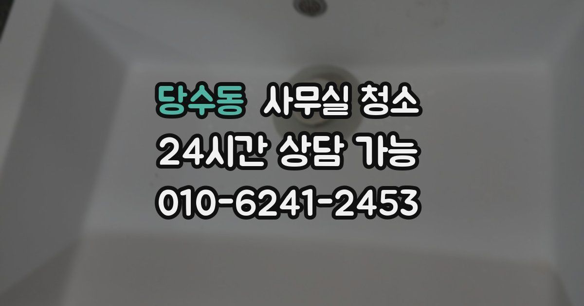 당수동 사무실 청소