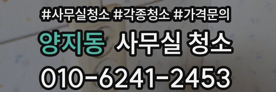 양지동 사무실 청소