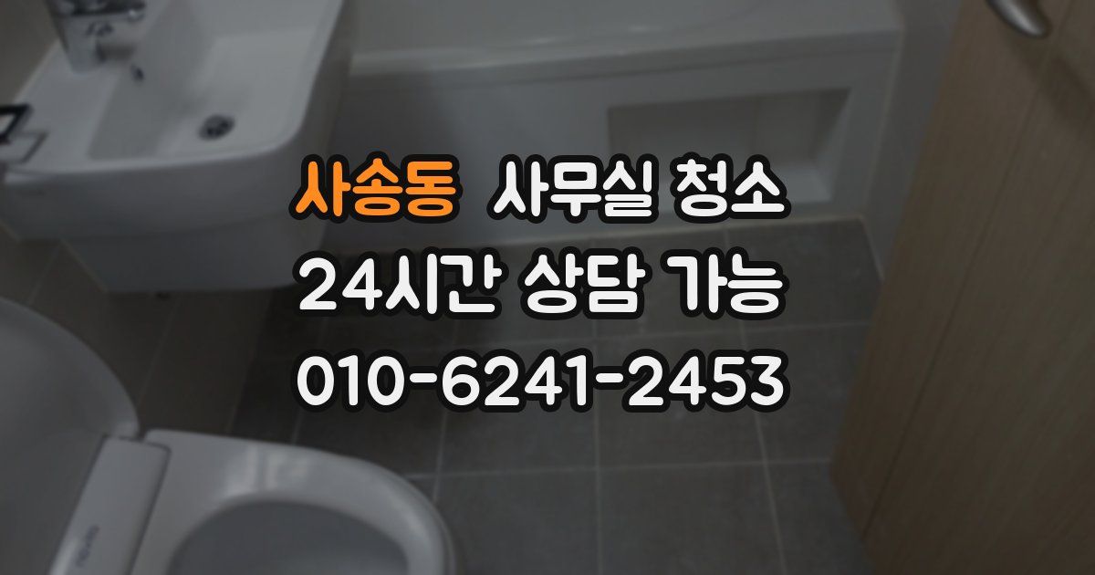 사송동 사무실 청소