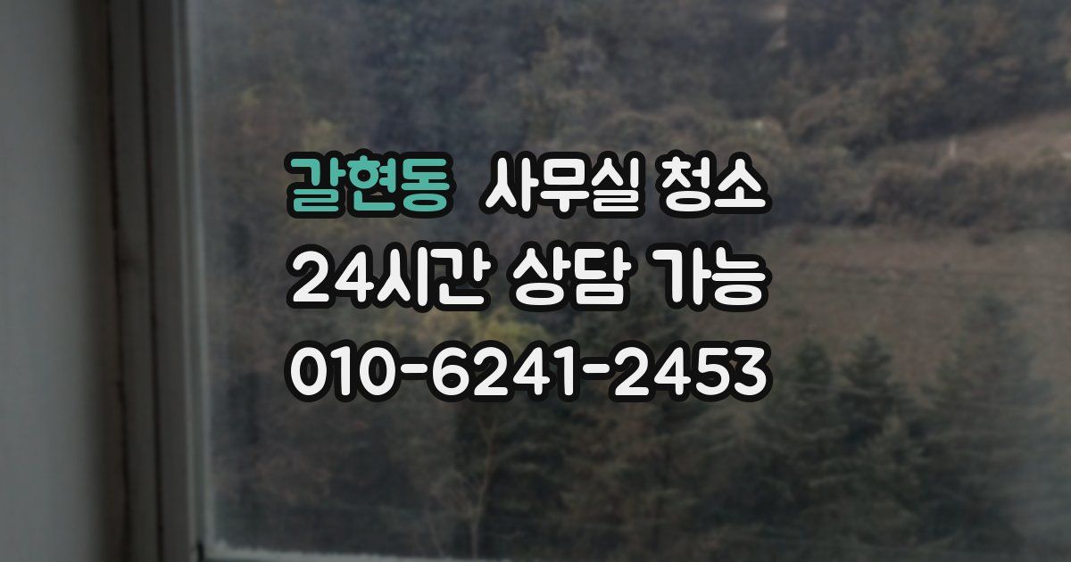 갈현동 사무실 청소