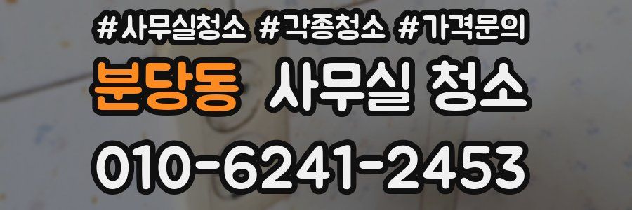 분당동 사무실 청소