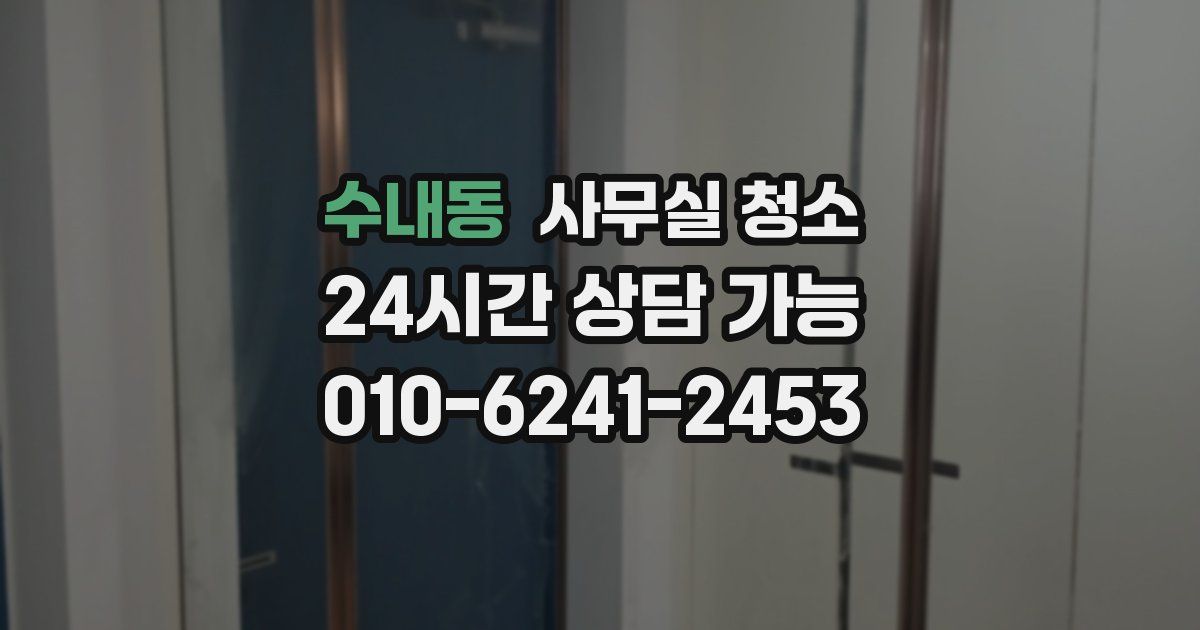 수내동 사무실 청소