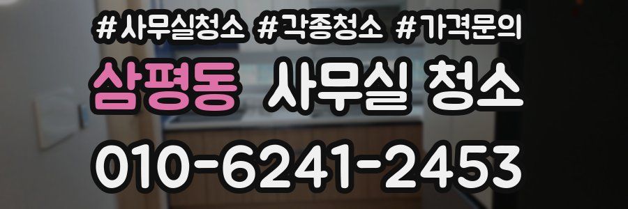 삼평동 사무실 청소