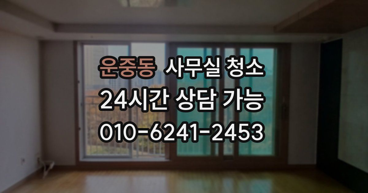 운중동 사무실 청소