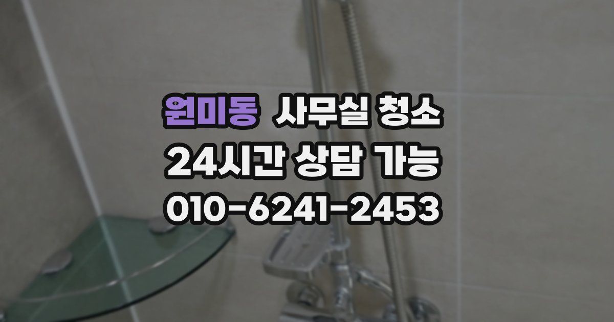 원미동 사무실 청소